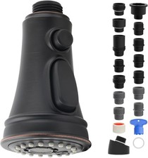 Kitchen Faucet Head Replacement with 15 Adapters 3 Function Pull Down Kitchen