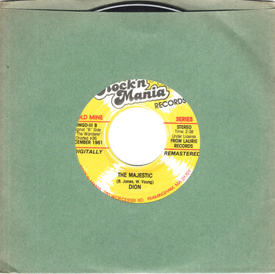 DION & BELMONTS :THE MAJESTIC / MEDLEY ''REMASTERED STEREO'' 45 RPM 10339