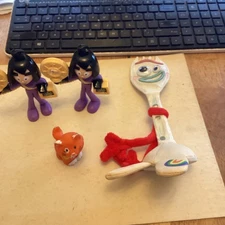 2 2005 Unknown Burger King Toys Fisher Price cat and other hand made toy.