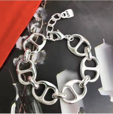 UNOde50 Style 925 Sterling Silver Bracelet 14K Spanish Engraved Luxury Gift
