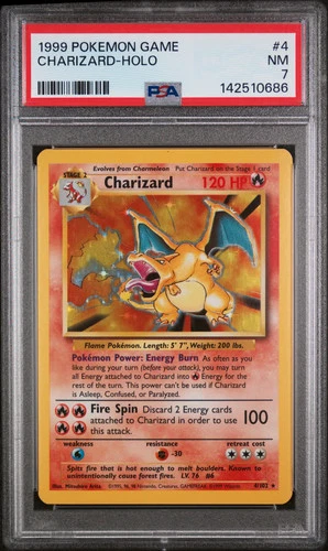 1999 Pokemon Game Charizard Holo PSA 7 #4