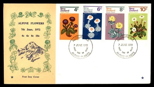 Mayfairstamps New Zealand FDC 1972 Alpine Flowers First Day Cover aax_42823