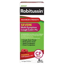 Robitussin CF Max, Severe Multi-Symptom Relief from Cough, Cold, and Flu - Adult