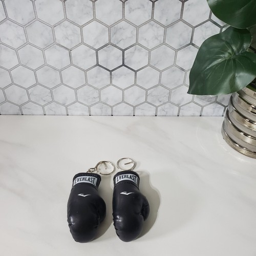 Everlast Boxing Glove Key Chain Ring Keychain Black Set of 2