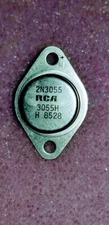 Lot of 2 RCA - 2N3055HOM - 2N3055H - Transistor, NPN High Reliability Hometaxial