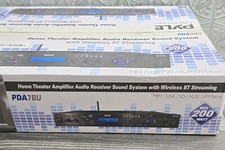 Pyle PDA7BU Home Theater Amplifier MP3/USB/SD/AUX/FM Black Bluetooth Receiver