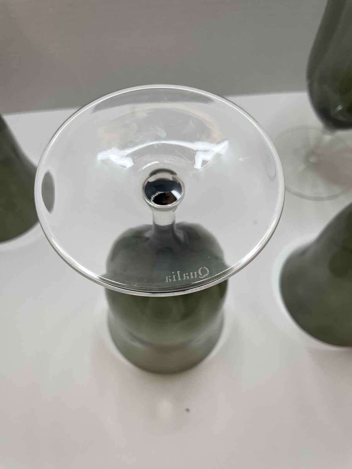 Qualia Meridien Smoke (Grey) Water Goblets stemware 1 Set Of 4 eBay