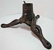 Antique Cast Iron Tree Base Roots Stand Exquisite Fine Detail Pole Base Stand