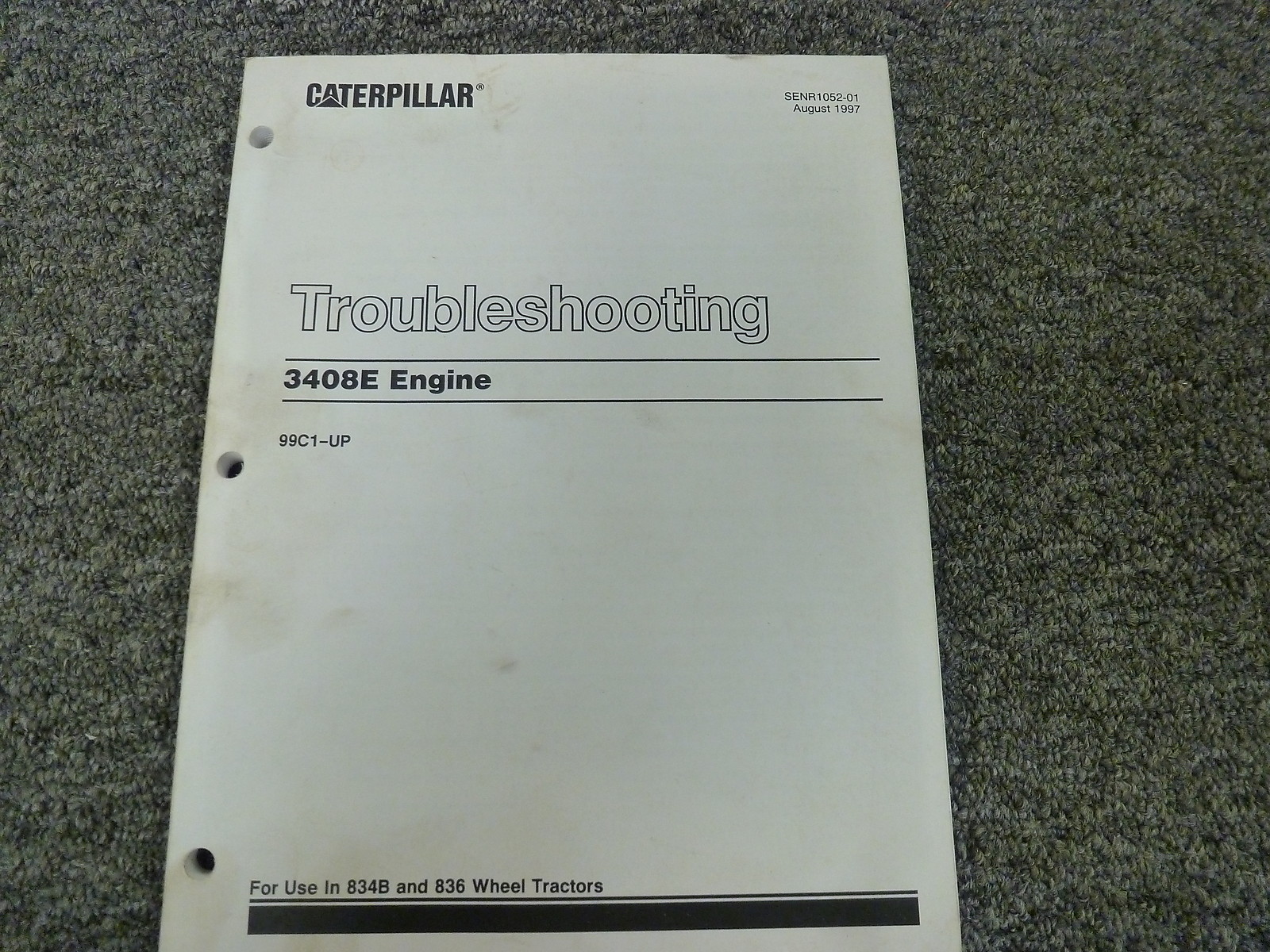 Caterpillar Cat 3408e Engine Shop Service Repair Troubleshooting Manual 