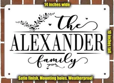Alexander Family Decorative Metal Door or Wall Plaque (Style 2)