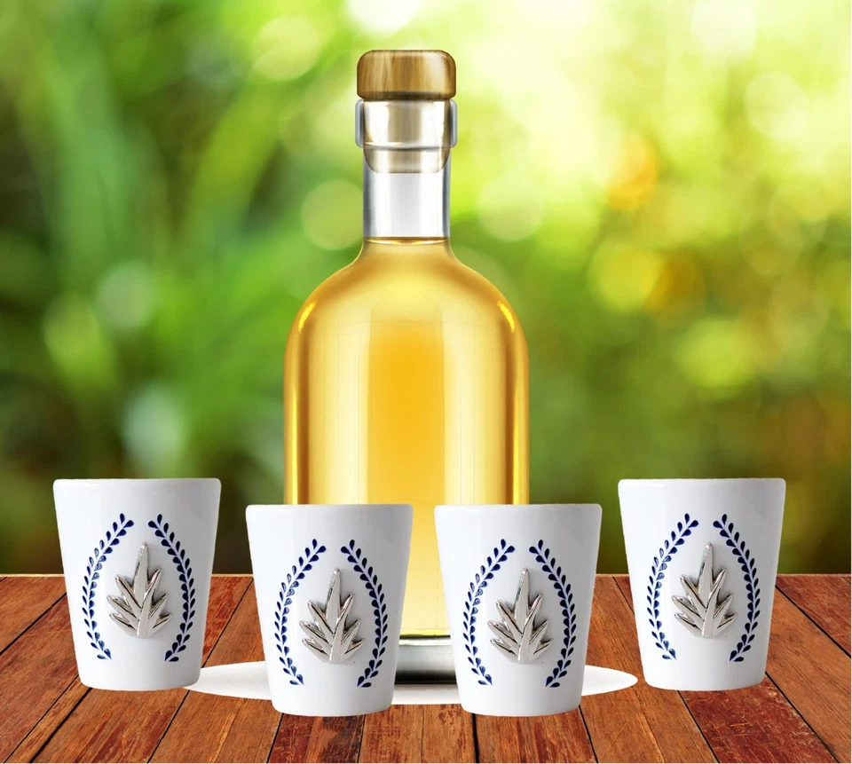 Juego de 4 vasos de chupito de tequila Talavera, regalo perfecto para los amantes del tequila Foto 3 de 4