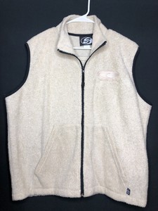 cream fleece vest