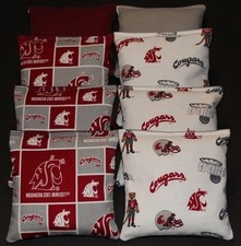 Washington State Cougars Cornhole Bean Bags Camo 8 ACA Regulation Bags Handmade 