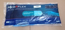 Ansell Microflex Gloves Elbow Length, Powder Free, Large, Pack of 100, # 93-243