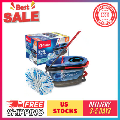 Easy Wring Rinse Clean Deep Clean Microfiber Spin Mop and Bucket System