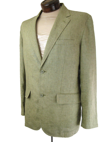 Alfani Sport Coat Jacket Unstructured 100% Linen Blazer in Men's M - Foto 1 di 9