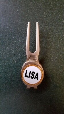 Ball Marker Divot Tool Lisa Monogram Magnetic Cap clip