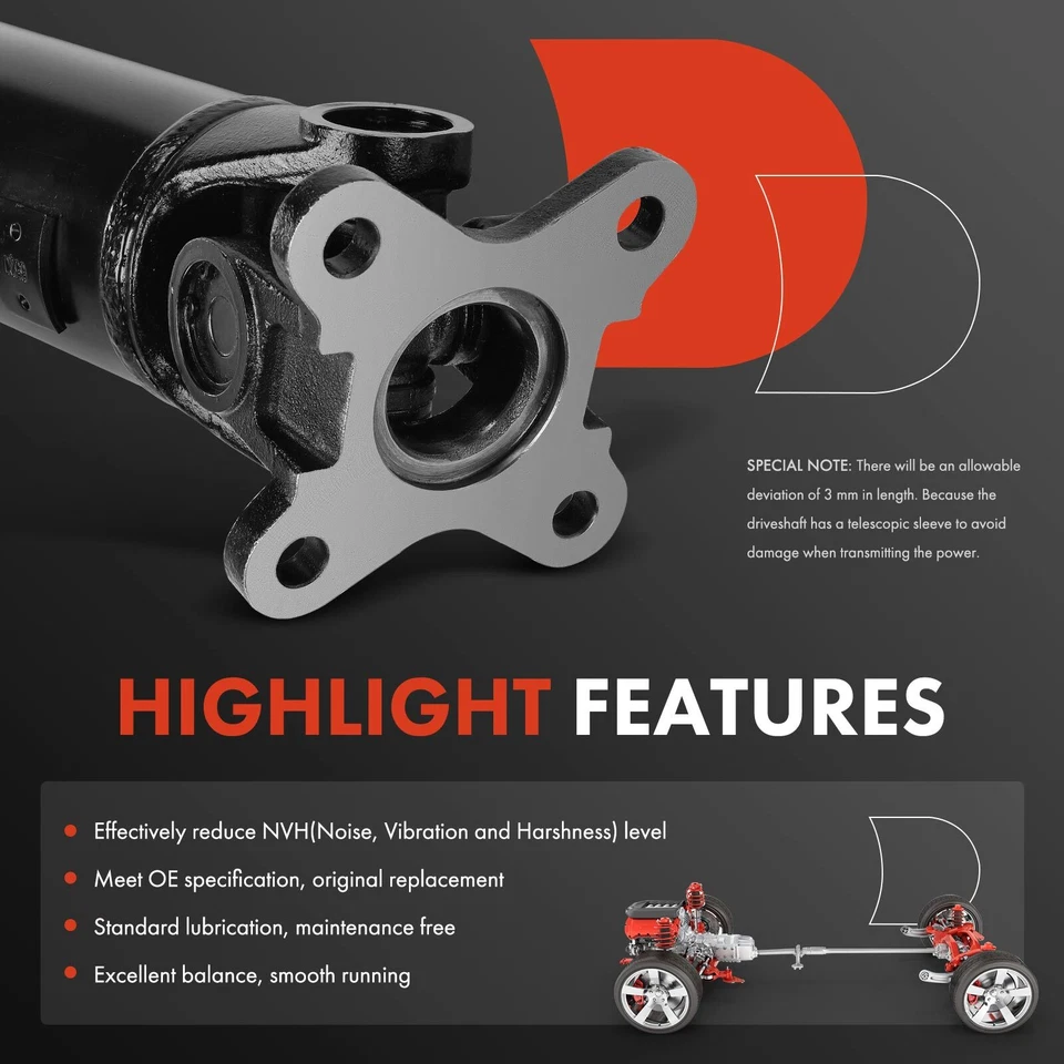 Conjunto de eje de transmisión trasero A-Premium para Ford Ranger Mazda B3000 B4000 Foto 4 de 4