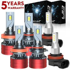 For 2013-2014 2015 Honda Accord Combo LED Headlight Fog Lights Bulbs 6000K F5QC