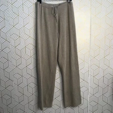Frontgate Womens 100% Cashmere Pull On Pants Size L/XL Gray Drawstring