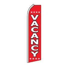 Vacancy Flag Flutter Feather Banner Swooper 