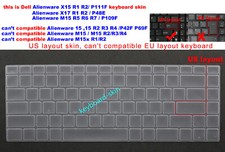US Keyboard Cover Skin For Dell Alienware X15 R1 R2 P111F,X17 R1 R2,M15 R5 R6 R7