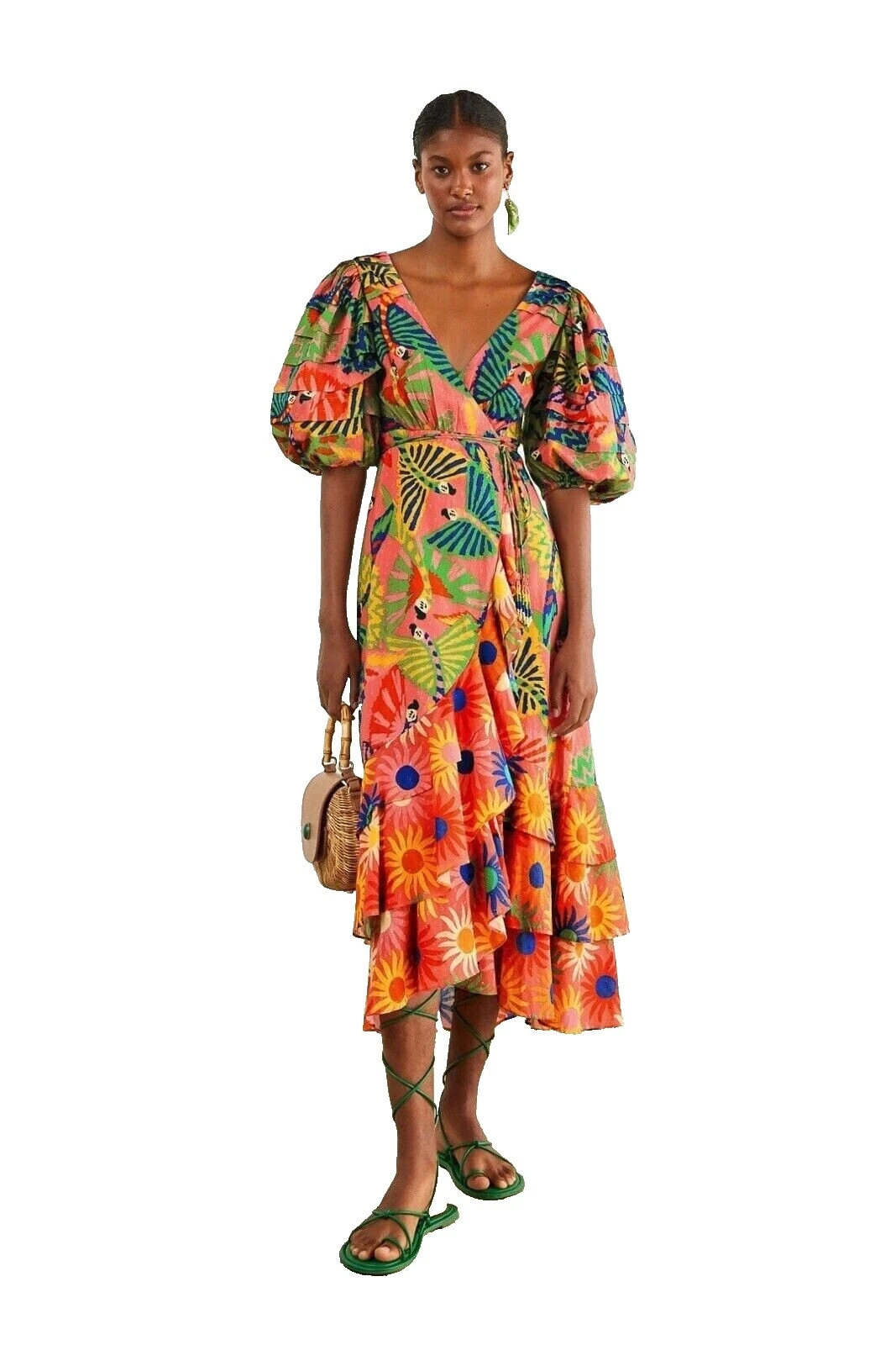 Vestidos envolventes florales Anthropologie