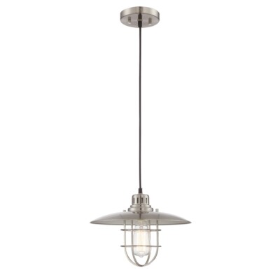 Lite Source Lanterna II 1 Lt Pendant Lamp, Pol. Steel Lantern - LS-18456PS