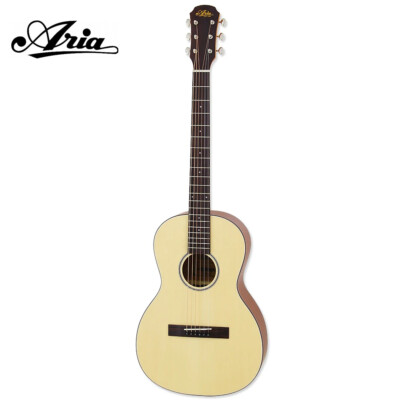 Aria Vintage 100 Series 131 Parlor Spruce Top Acoustic Guitar - Matte Natural 