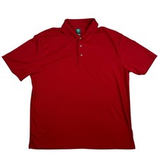 NWOT Pro Tour Airplay Red Polo Shirt Short Sleeve 100% Polyester Size 2XL XXL