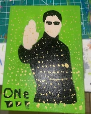 paintings on canvas original 5x7 Neo Matrix