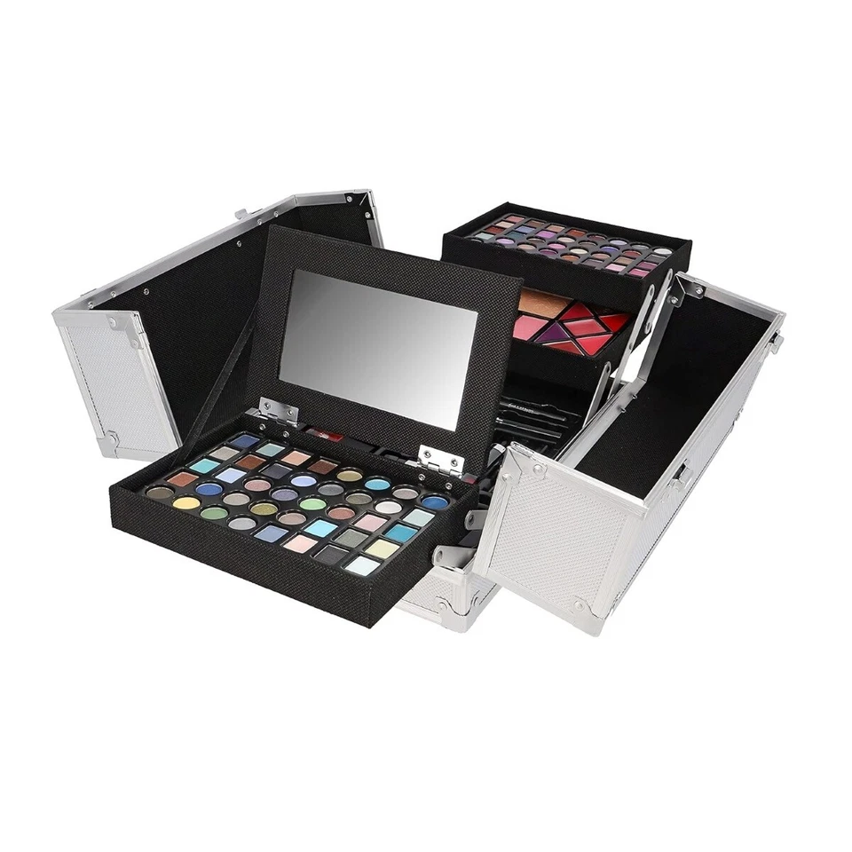 Schminkkoffer Set Alu Profi Qualität 113 teilig Schminke Nagellack Alukoffer NEU - Bild 3 von 4