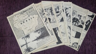 10 Original Pages Of The Comic, The Amazonas Rio Salvaje E Ignorado 1959