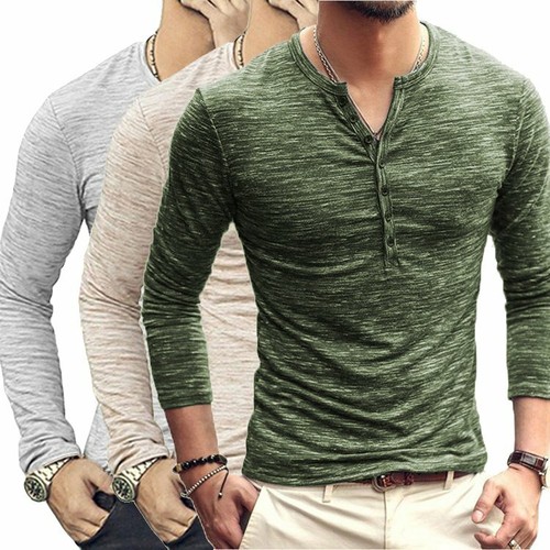 Mens Casual Slim Fit Long Sleeve Shirts 
