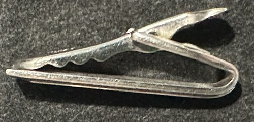 Hickok USA Tie Clip Clasp Bar Silver Tone - Stainless Steel - 1” Vintage 1960’s - Picture 6 of 7