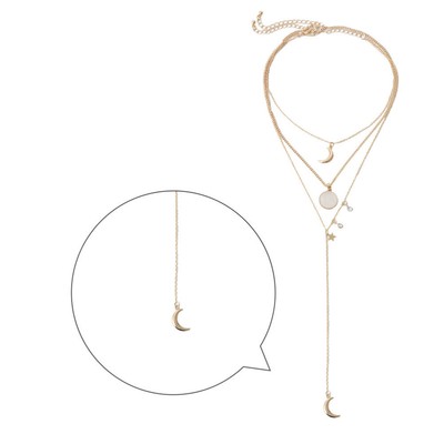  2 Pcs Halskette Mit Geometrischem Anhänger Rhinestone Langlebige Damen Fräulein