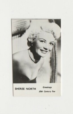 Sheree North 1950s-1960 FPF Greetings Film Stars SMALL Trading Card E2