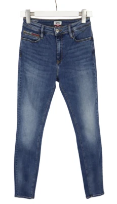 Tommy Hilfiger High Rise Skinny Santana Femmes Jeans W29/L34 Stretch Délavé Zip - Photo 1/4