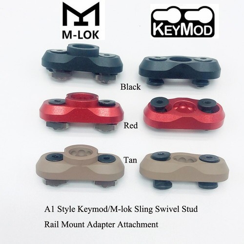 Keymod/M-lok attacco adattatore montaggio su rotaia_nero/rosso/abbronzato per Keymod MLok Rail - Foto 2 di 6