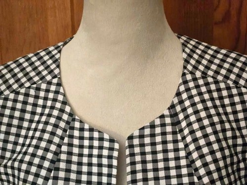 Black Label by Evan Picone Women’s Open Front Short Jacket Black & White Size 6 - Picture 3 of 9