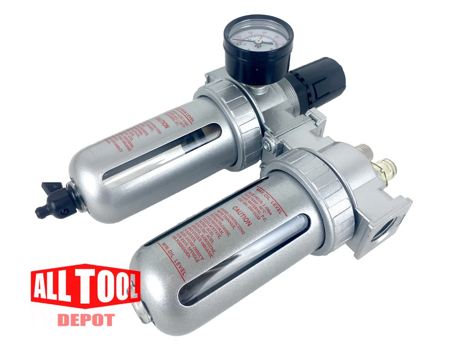 1/4" Mid Flow FRL air control unit w/ Manual Drain - Image 2 of 4