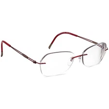 Silhouette Eyeglasses 5521 70 3040 Titan Red Rimless Frame Austria 53[]17 140