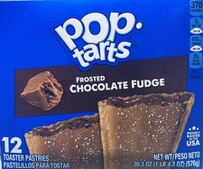 Kellogg's Pop Tarts FROSTED CHOCOLATE FUDGE Toaster Pastries 20.3 oz Box 12 ct