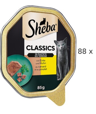 (EUR 9,62 / kg)  SHEBA Schale Classics in Pastete Ente und Huhn: 88 x 85 g