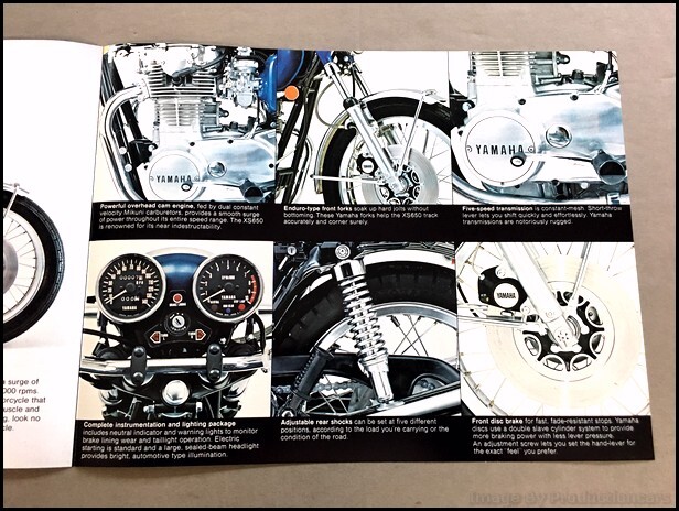 1976 Yamaha XS650 Motorcycle Bike Vintage Original Sales Brochure