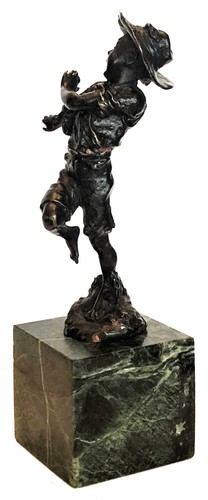 Carl Kauba, Frightened by the Frog, Viennese Bronze Sculpture, ca. 1915 - Picture 6 of 12