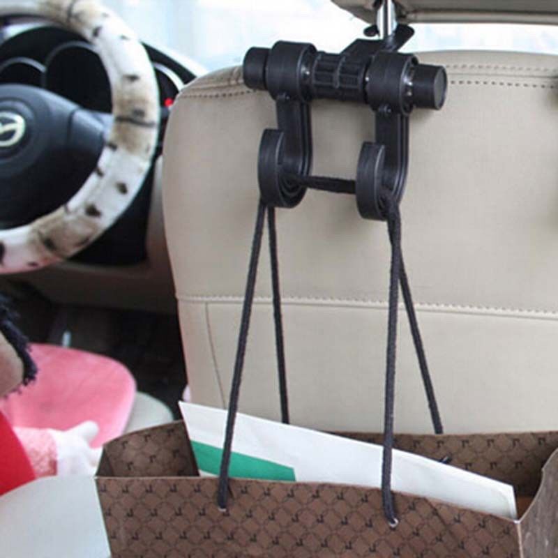 8-Piece Car Seat Back Organizer - Headrest Hook Hanging Storage For Front & Rear Seats