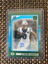 2024 Clearly Donruss #81 Ja’Tavion Sanders rated rookie green 17/25 Panthers