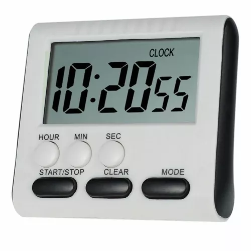 LCD Digitale Grande Cucina Cottura Timer Conto alla Rovescia Orologio Forte Sveglia Magnetica - Foto 2 di 10