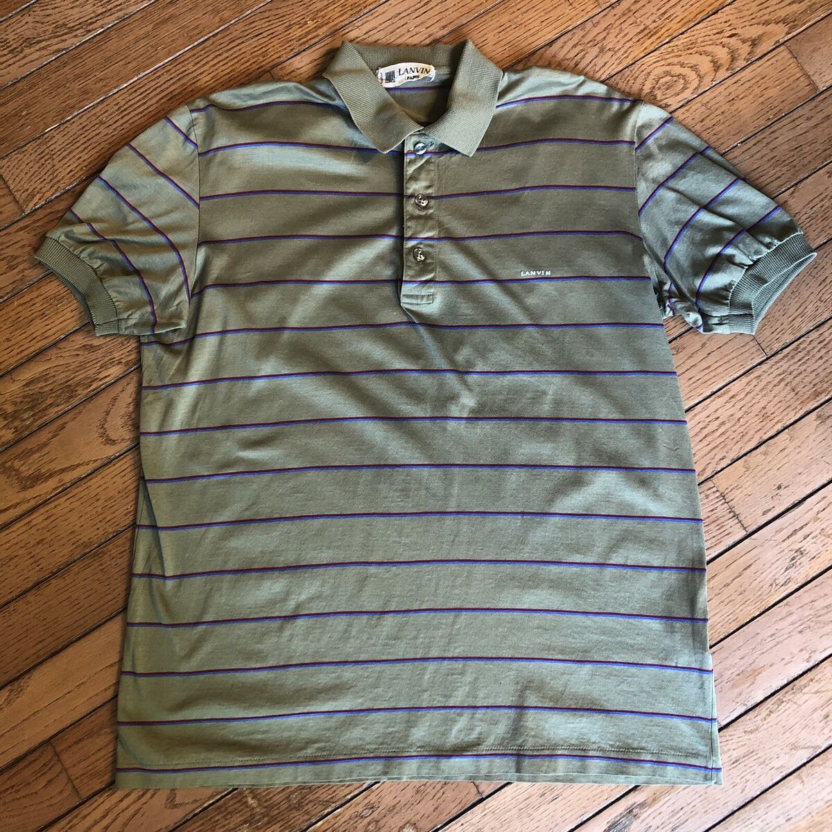 RARE Vintage Lanvin Paris Made in Italy 1982 Mens Polo Shirt RARE Vintage Lanvin Paris Made in Italy 1982 Mens Polo Shirt